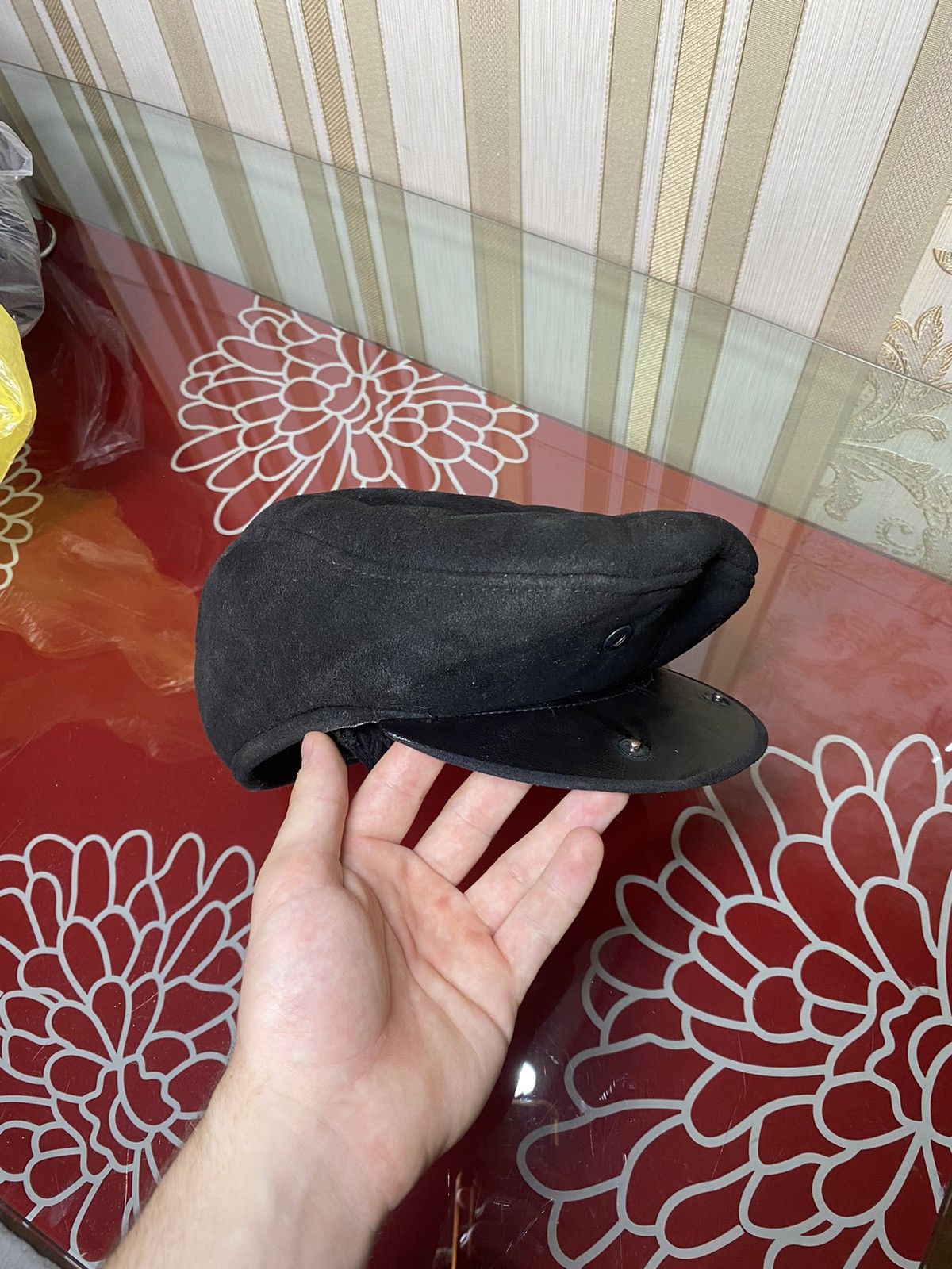 If Six Was Nine Black fur archive Suede Flat Newsboy Baker Boy Cabbie Cap Size ONE SIZE - 8 Thumbnail