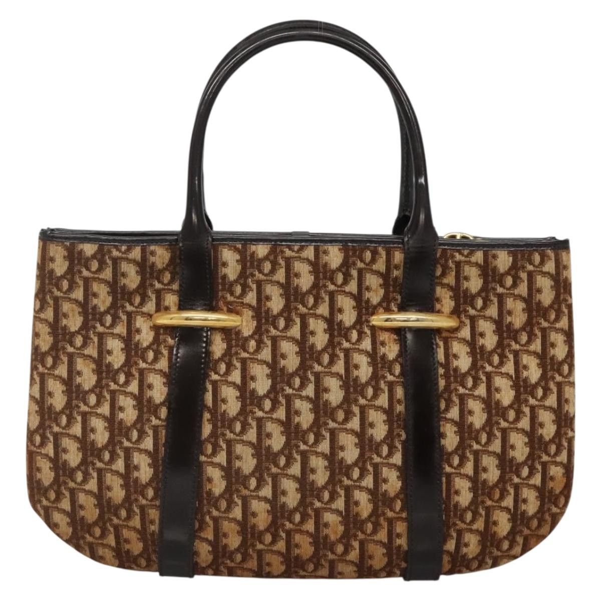Dior DIOR Trotter Canvas Hand Bag Brown Gold Size ONE SIZE - 2 Thumbnail