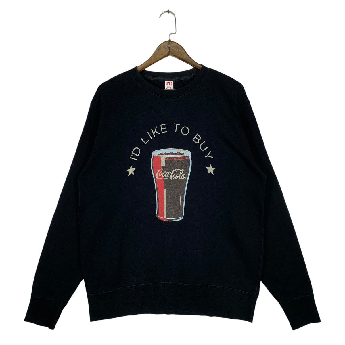 Coca Cola × Vintage Vintage I’d Like To Buy Coca Cola Crewneck Sweatshirt Black Size US M / EU 48-50 / 2 - 1 Thumbnail