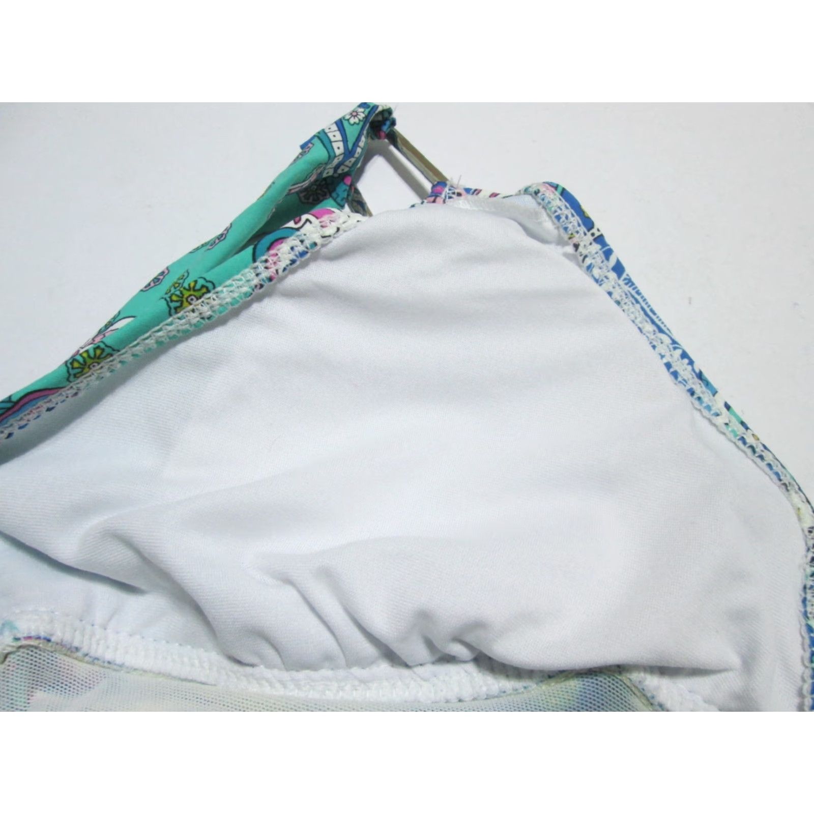 Spanx Spanx Womens One Piece Swimsuit Teal Lined Floral Wide Strap M Size ONE SIZE - 6 Thumbnail