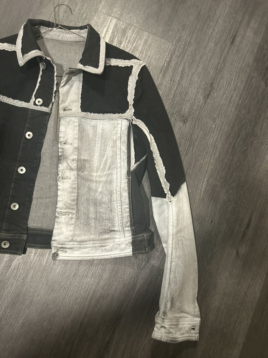 Rick Owens × DRKSHDW Panel Painted Panel Denim Jacket Size US M / EU 48-50 / 2 - 3 Thumbnail