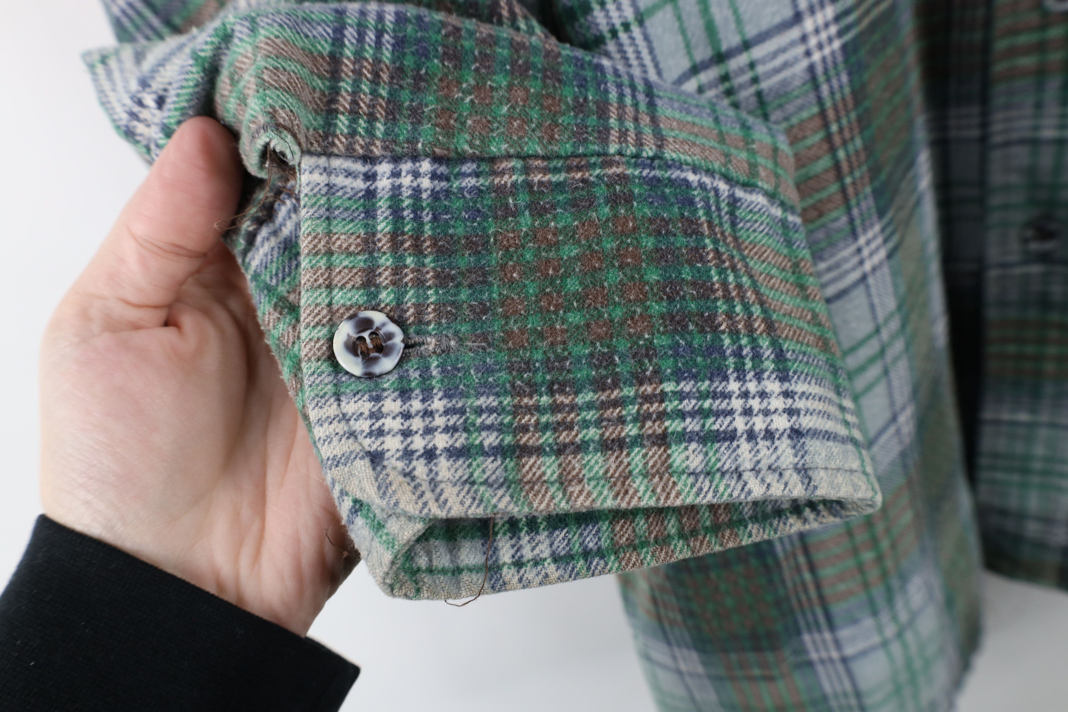 Vintage Vintage 70s Streetwear Flannel Button Shirt Jacket USA Size US XL / EU 56 / 4 - 6 Thumbnail