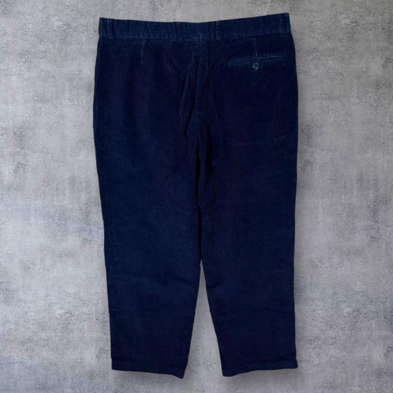 Vintage Mountain Pass Navy Blue Corduroy Trousers Men 38W Straight Leg Chino Jeans Corduroy 27in Inside Leg 37in Waist Navy Blue Mens Size US 38 / EU 54 - 3 Thumbnail