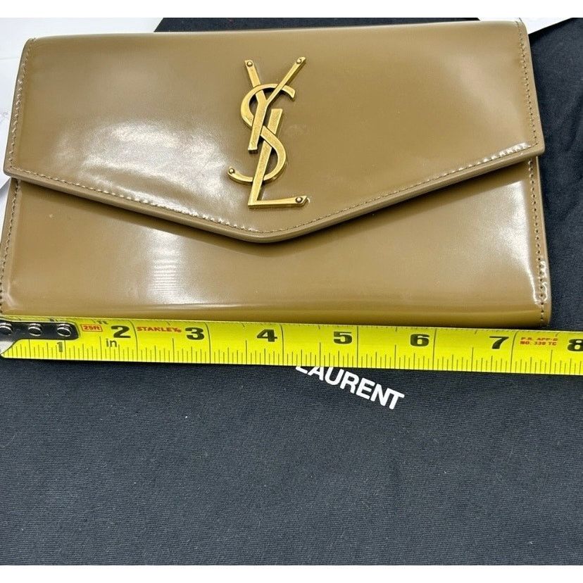 Yves Saint Laurent Saint Laurent Ysl Tan Leather Clutch/chain wallet Size ONE SIZE - 10 Thumbnail