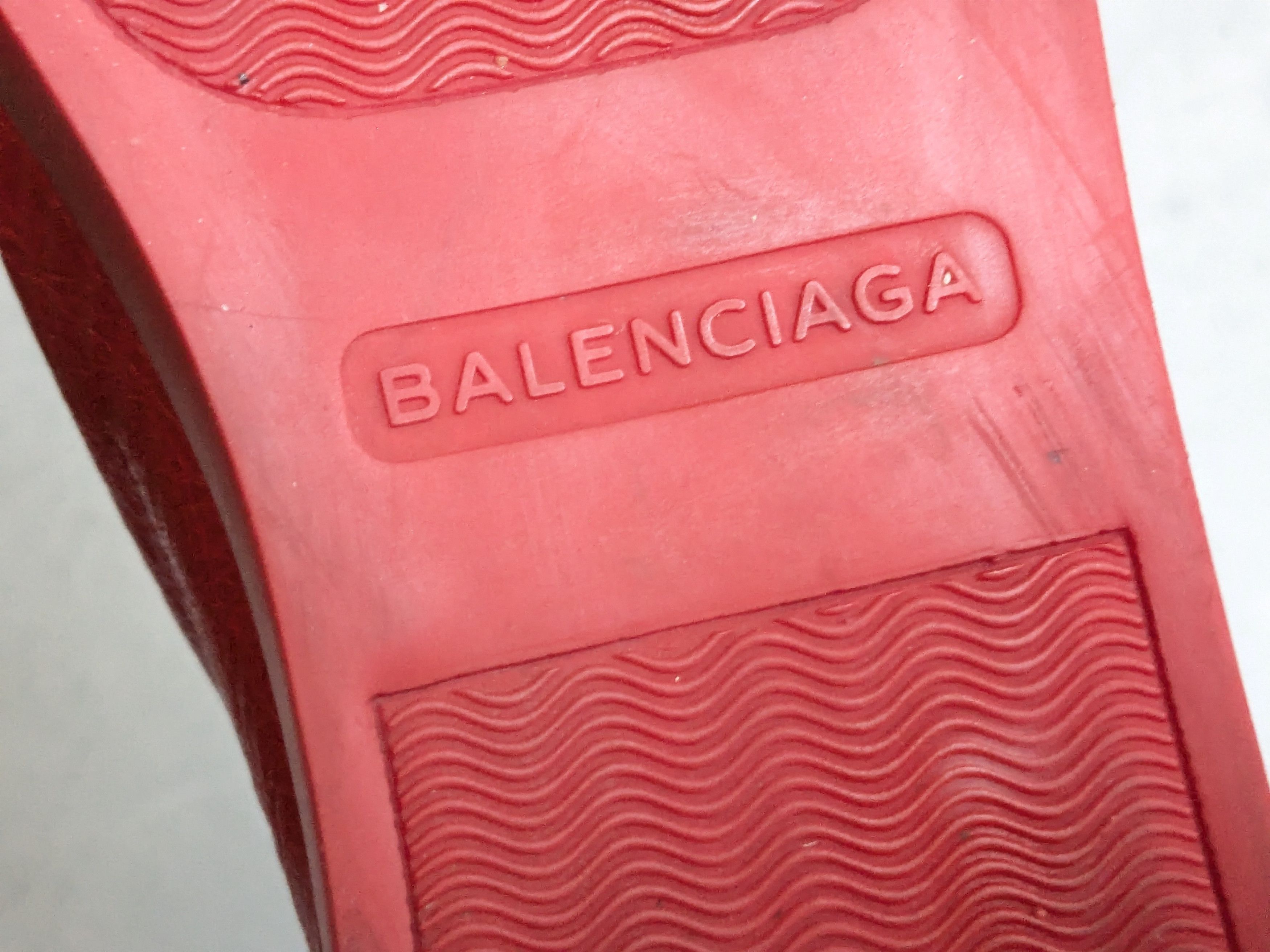 Balenciaga Balenciaga Arena Sneakers Red 12 High Top Leather Size US 12 / EU 45 - 15 Thumbnail