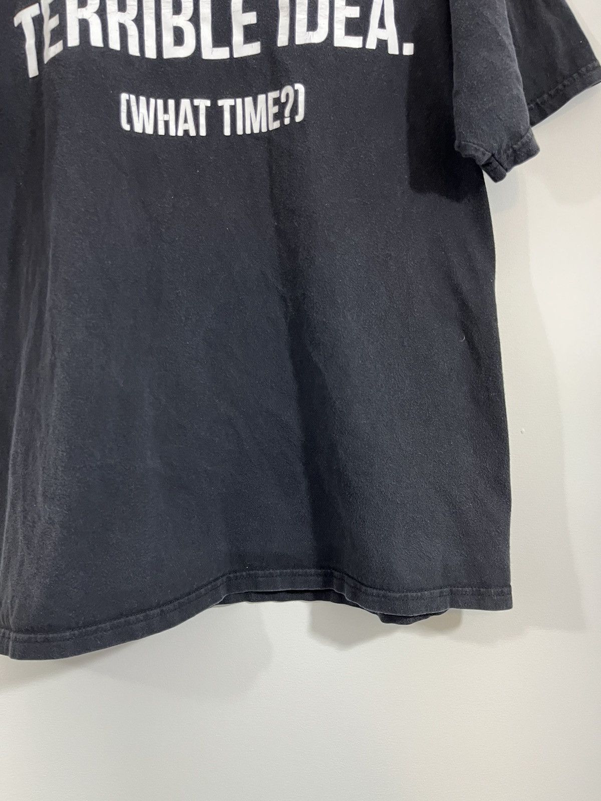 Vintage Faded Terrible Idea Funny Quote Humor Distressed Tee Size US L / EU 52-54 / 3 - 4 Thumbnail