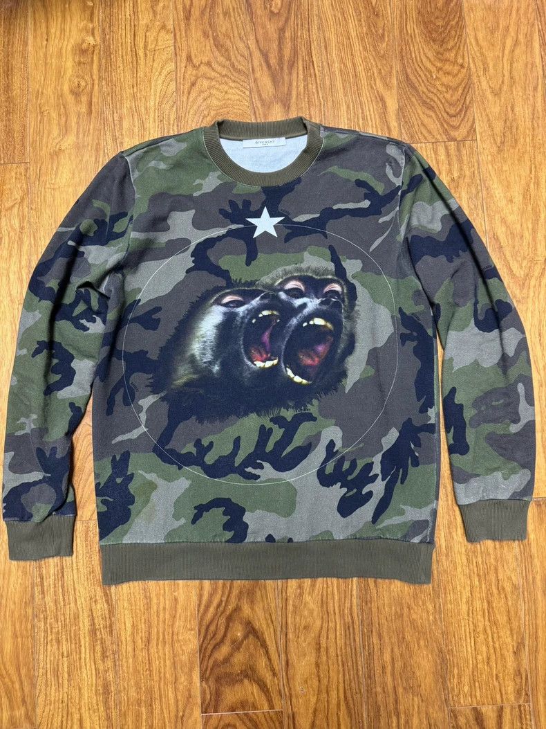Givenchy Givenchy Camouflage Monkey Print Sweatshirt Size US L / EU 52-54 / 3 - 1 Thumbnail