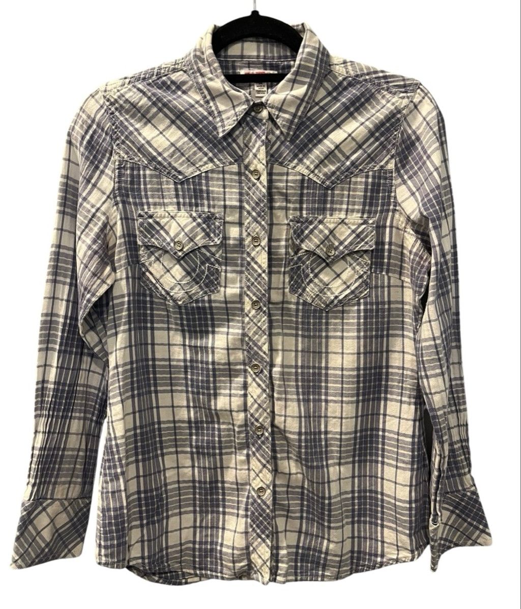 True Religion True Religion Long Sleeve Plaid Western Button Up Shirt Med Size M / US 6-8 / IT 42-44 - 1 Thumbnail