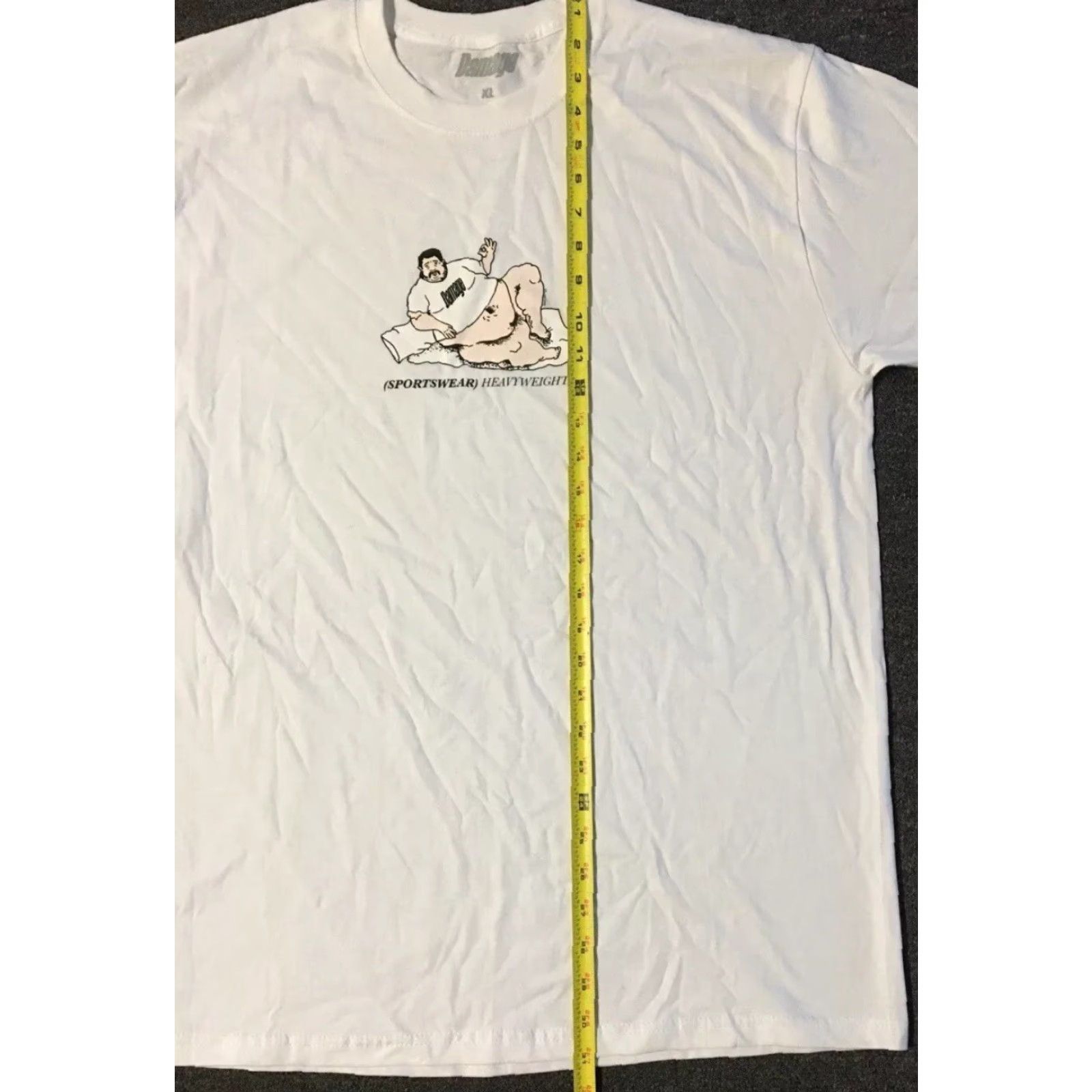 Dime VINTAGE Damage Fat Man T-Shirt XL White 90s Art Biker Grunge Hip Hop Skate Frog WKND Alltimers Y2K Humor Heavyweight Mens Size US XL / EU 56 / 4 - 6 Thumbnail