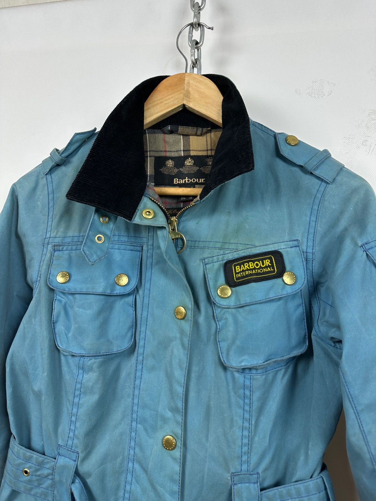 Barbour Vintage Barbour Blue Summer Wax International Coat Jacket Size S / US 4 / IT 40 - 13 Thumbnail