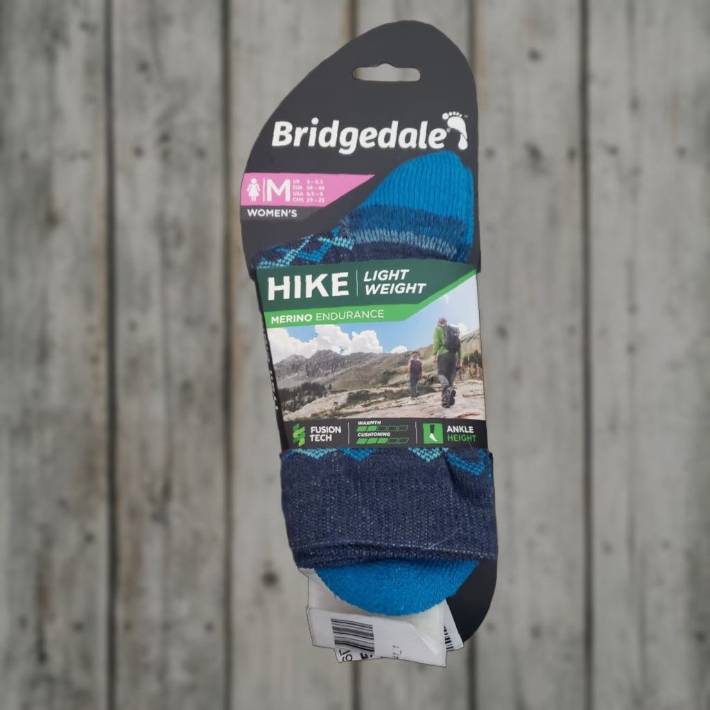 Vintage Bridgedale HIKE Lightweight Merino Endurance Low-Women's- Medium- Denim Blue Socks Size ONE SIZE - 1 Preview