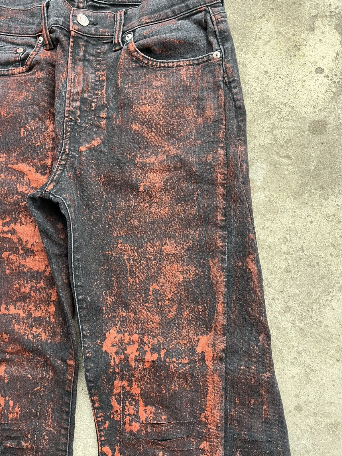 20471120 × If Six Was Nine × Japanese Brand Dirty Painted Distressed Thrashed Faded Baggy Jeans Y2K Size US 28 / EU 44 - 6 Thumbnail