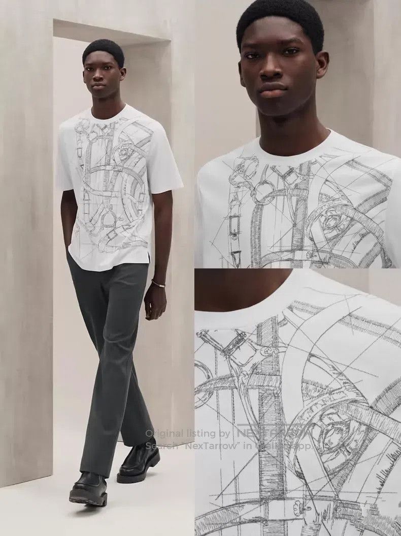 Hermes Hermes Saddle-stitched short-sleeved T-shirt Size US L / EU 52-54 / 3 - 5 Thumbnail