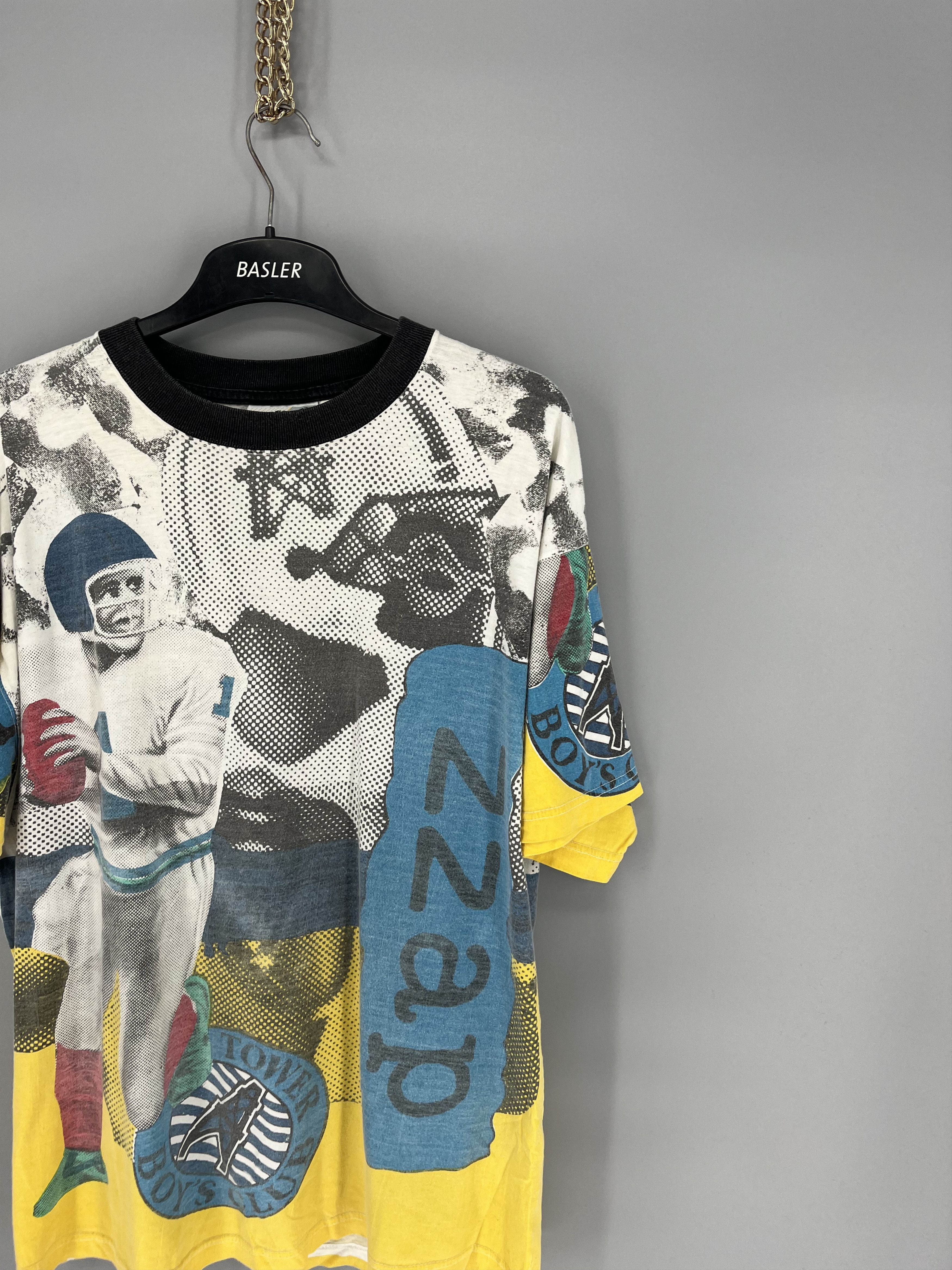 NFL × Sports Specialties × Vintage Vintage 90s NFL American Football Tower Boys fullprint tees Size US XL / EU 56 / 4 - 4 Thumbnail