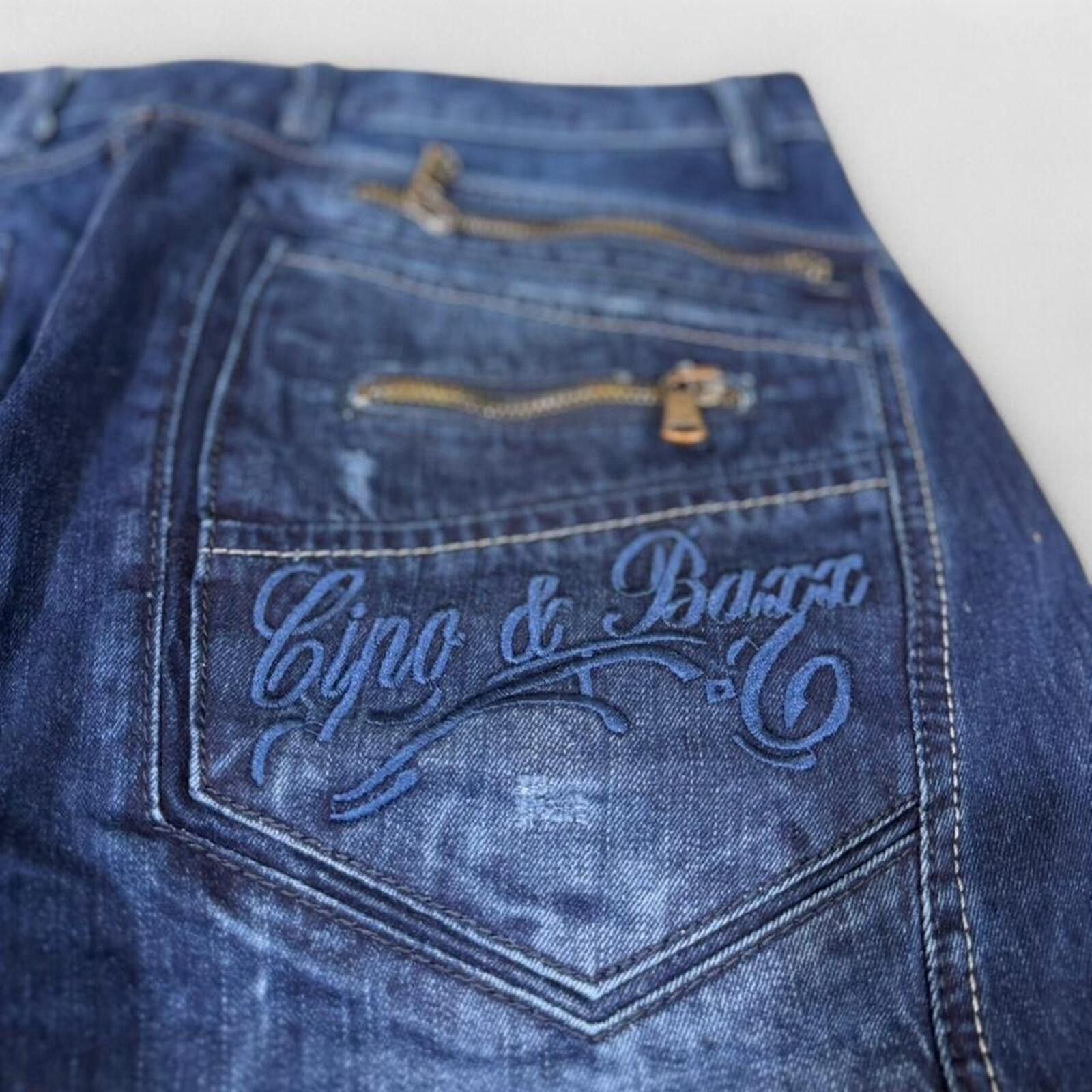 True Religion Cipo & Baxx designer crazy detailing denim jeans Size US 38 / EU 54 - 6 Thumbnail