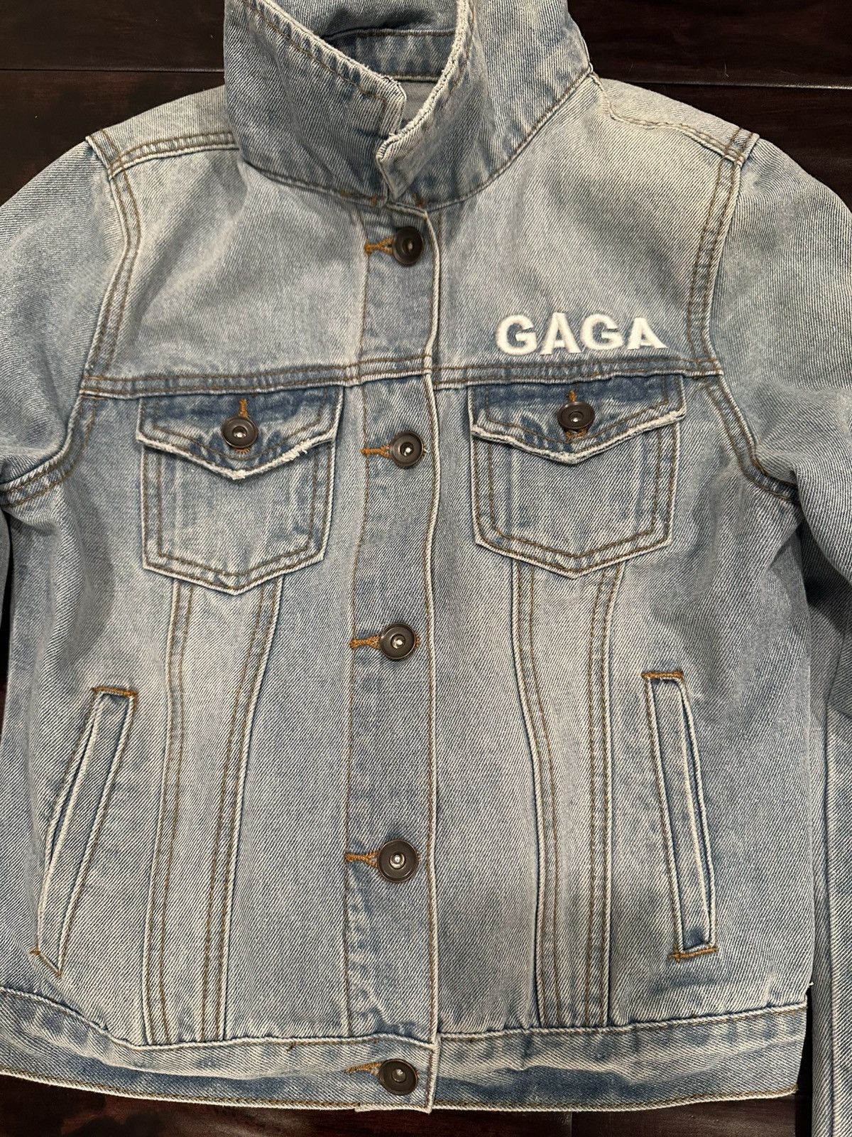 Band Tees lady gaga denim jacket merch Size S / US 4 / IT 40 - 4 Thumbnail