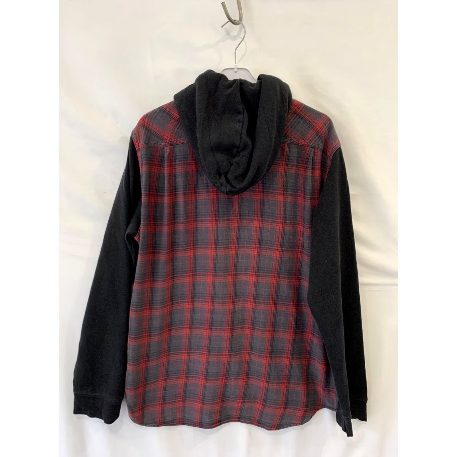 Ralph Lauren Ralph Lauren Denim & Supply Plaid Hooded Flannel Shirt Jacket Black Red L Men’s Long Sleeve Button-Up Hoodie Capable of Layering Size US L / EU 52-54 / 3 - 2 Thumbnail
