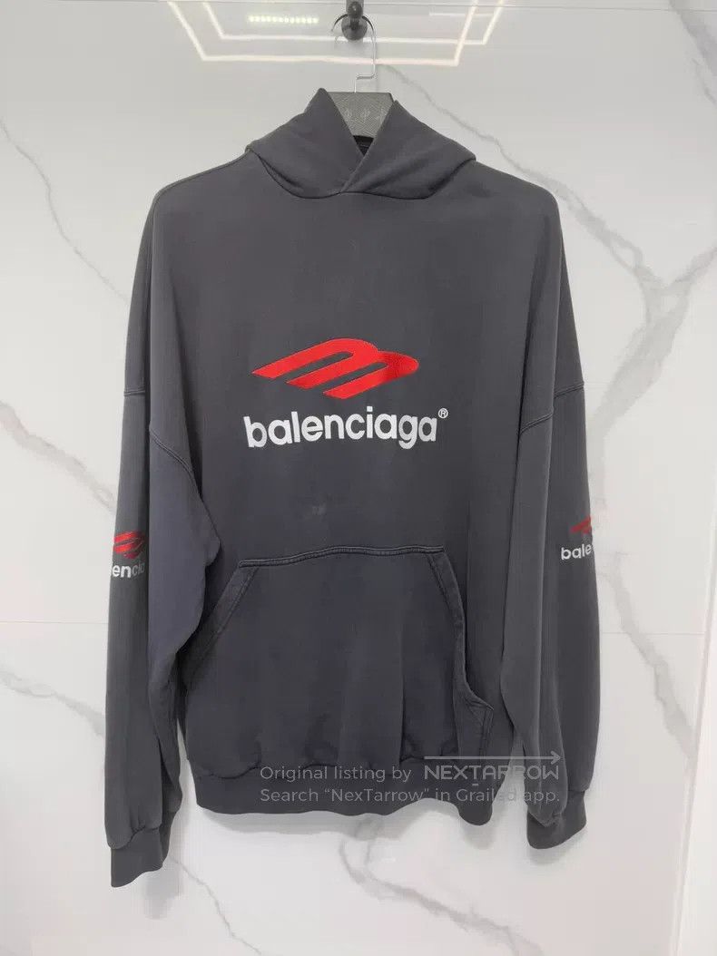 Balenciaga Balenciaga Black Classic Logo Sweatshirt Size US M / EU 48-50 / 2 - 1 Thumbnail