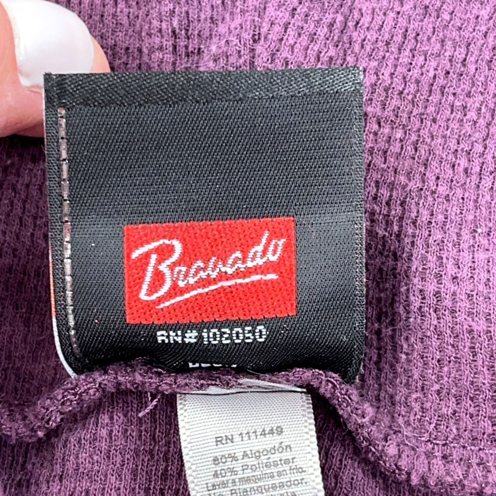 Harley Davidson Vintage Harley-Davidson Shirt Women Medium Purple Thermal Hoodie Waffle Knit Size M / US 6-8 / IT 42-44 - 6 Thumbnail