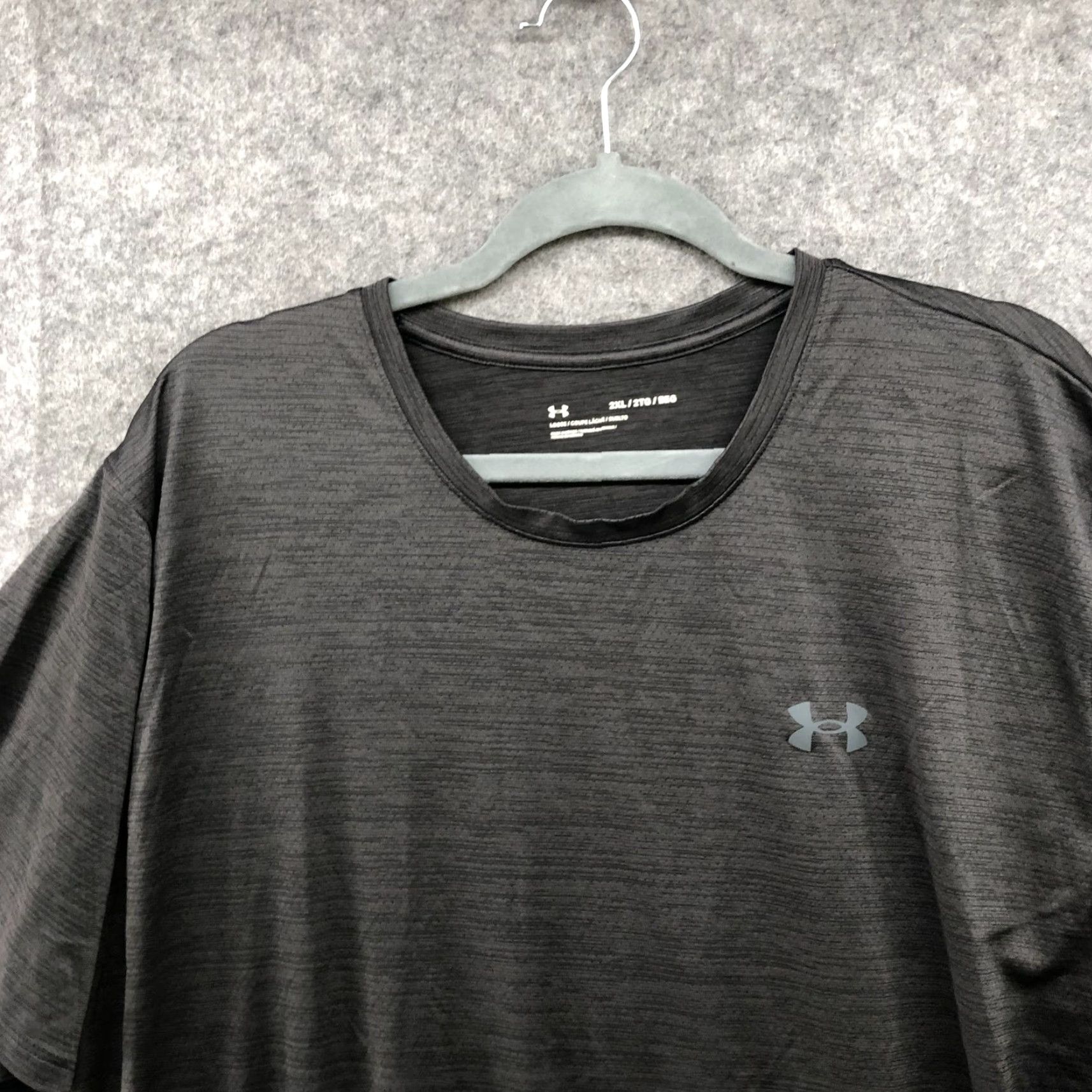 Under Armour Under Armour UA Active T Shirt Mens 2XL Dark Gray Crewneck Loose Short Sleeve Shirt Mens Size US XXL / EU 58 / 5 - 3 Thumbnail