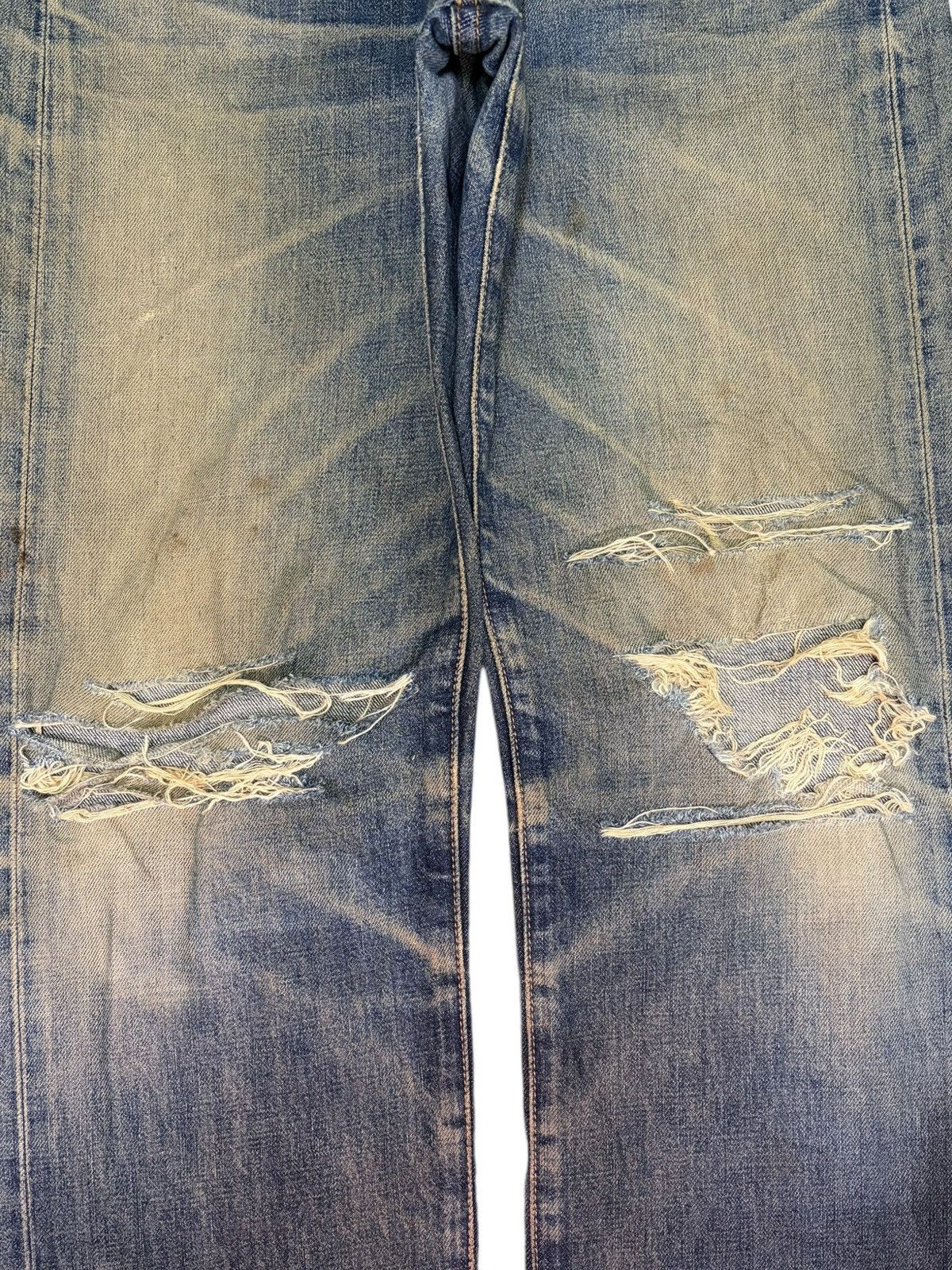 Levi's Vintage 90s Levis 502 Big E Selvedge Mud Wash Distress Jeans Size US 29 - 3 Thumbnail