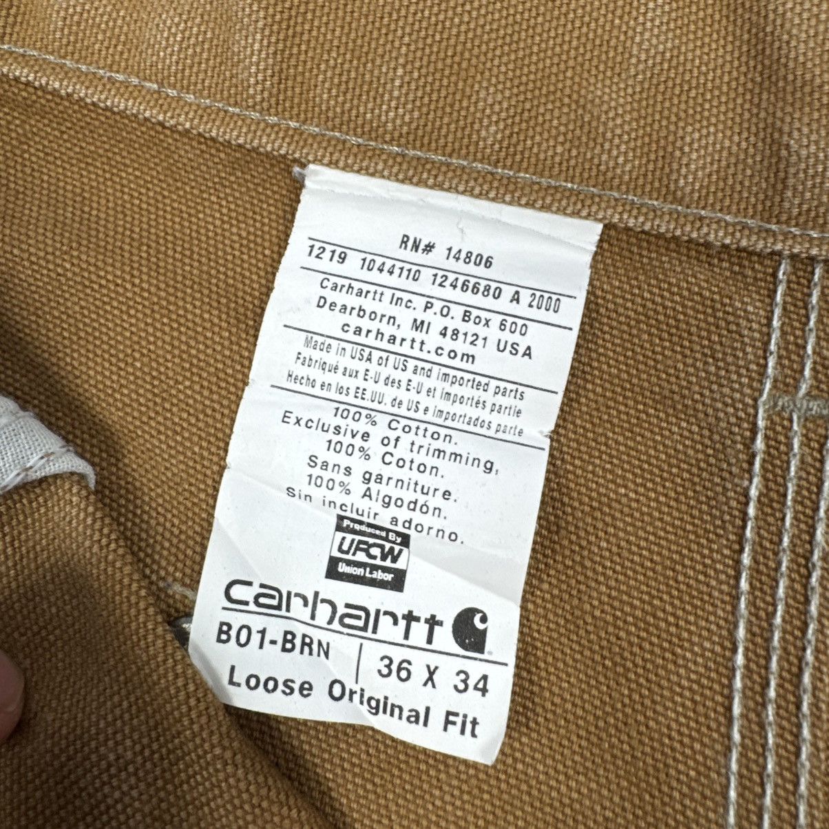 Vintage Carhartt Double Knee Distressed Pants Made In USA