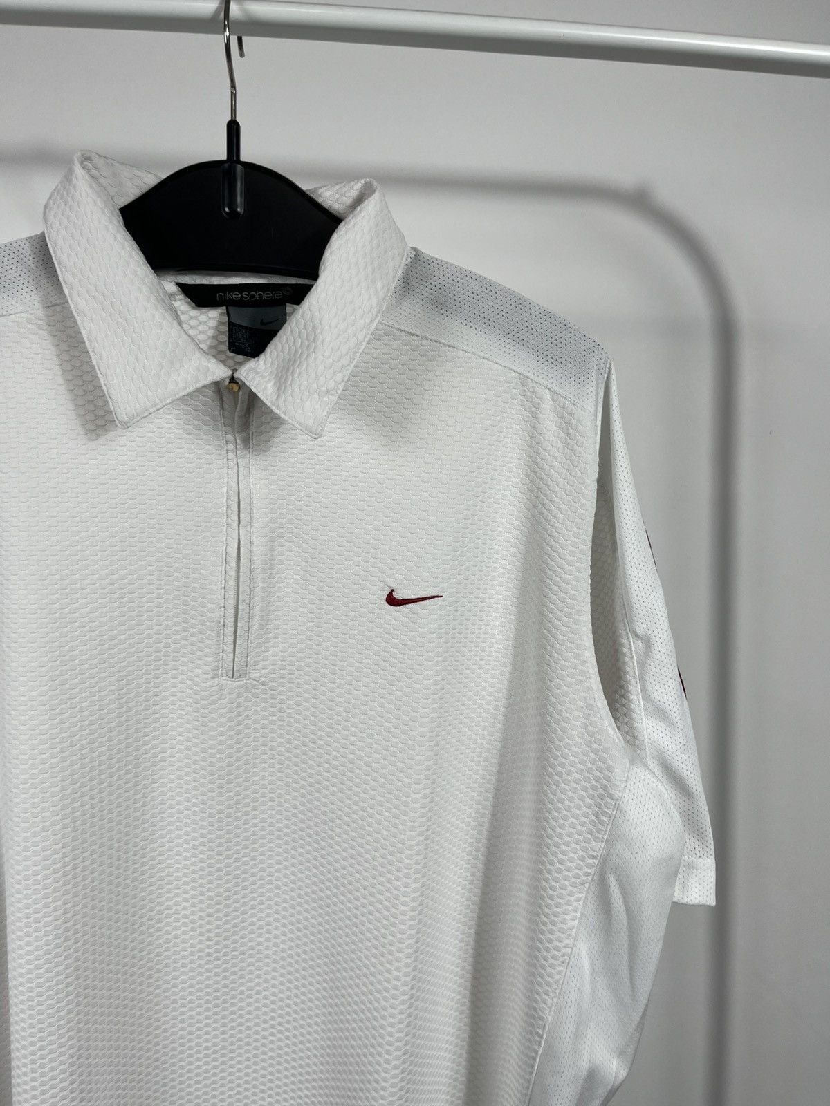 Nike Nike Sphere White Tennis Zip Polo Shirt Size L Size US L / EU 52-54 / 3 - 3 Thumbnail