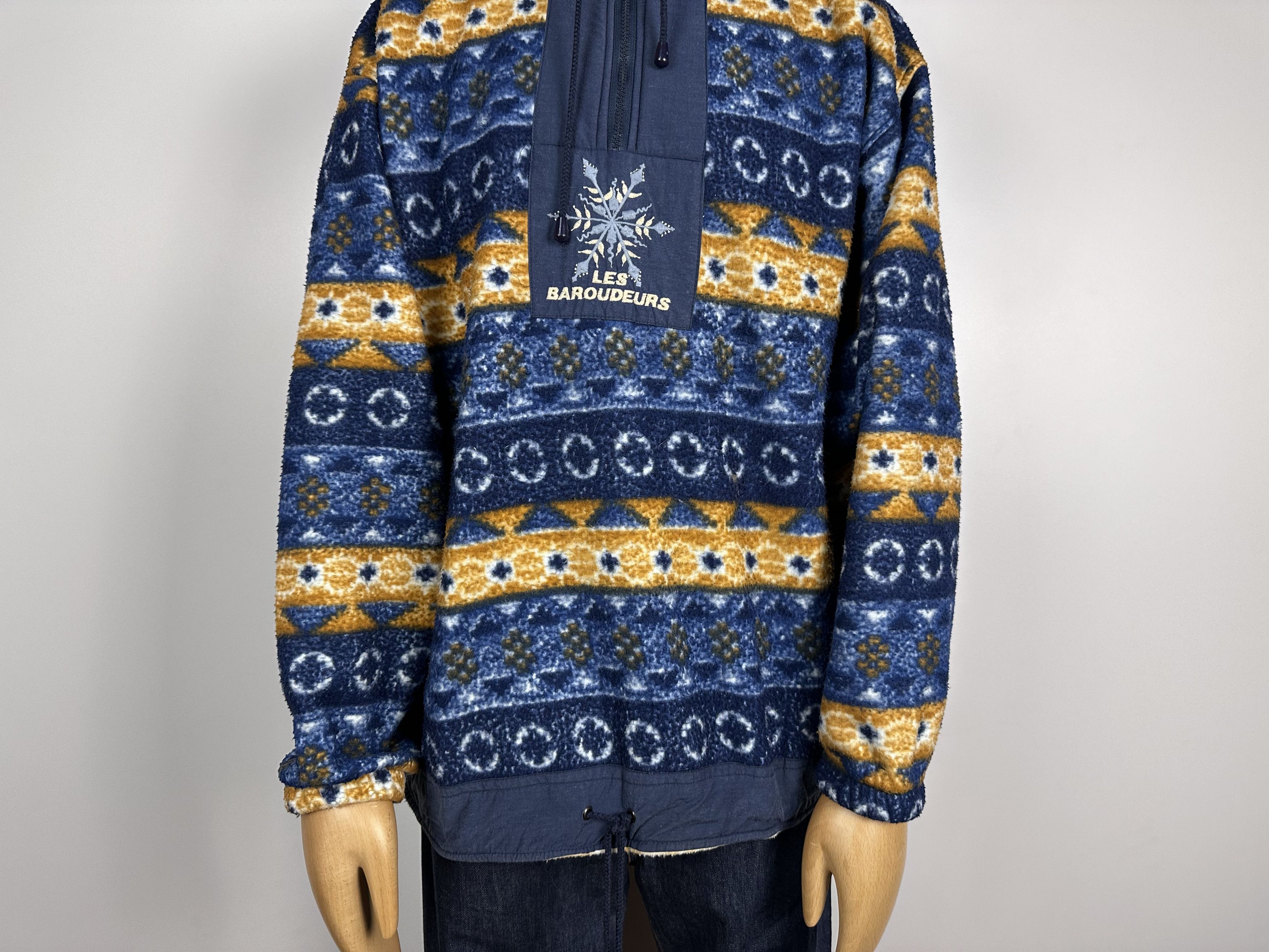 Vintage vintage FLEECE Jacket sweater 1/4 Zip Size XL 90s jumper Size US XL / EU 56 / 4 - 4 Thumbnail