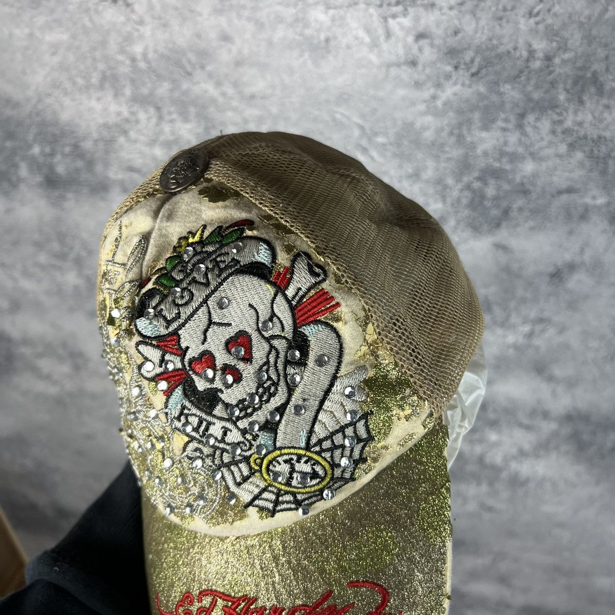 Christian Audigier Ed Hardy Christian Audigier Skull Vintage Cap Y2K Size ONE SIZE - 7 Thumbnail