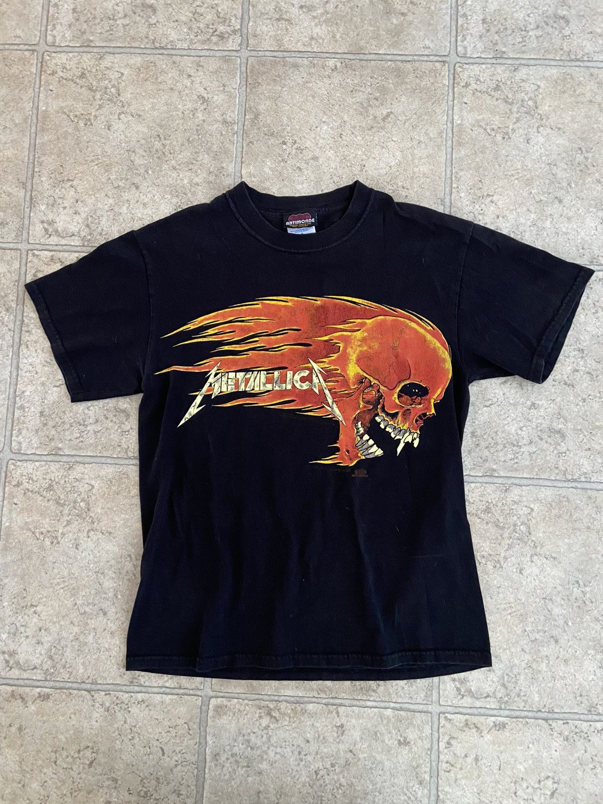 Vintage Vintage 1994 Metallica Pushead Flaming Skull Band Tee Shirt ...