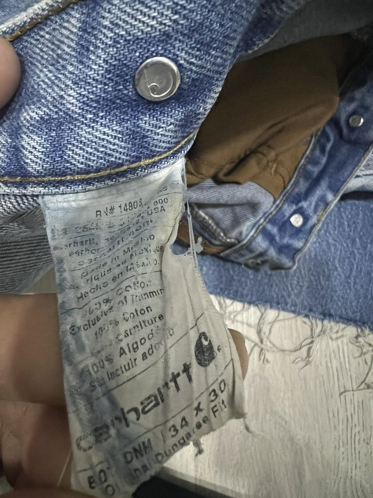 Carhartt × Carhartt Wip × Vintage Vintage Carhartt Denim Cutoff Logger B107 Size US 34 / EU 50 - 7 Thumbnail