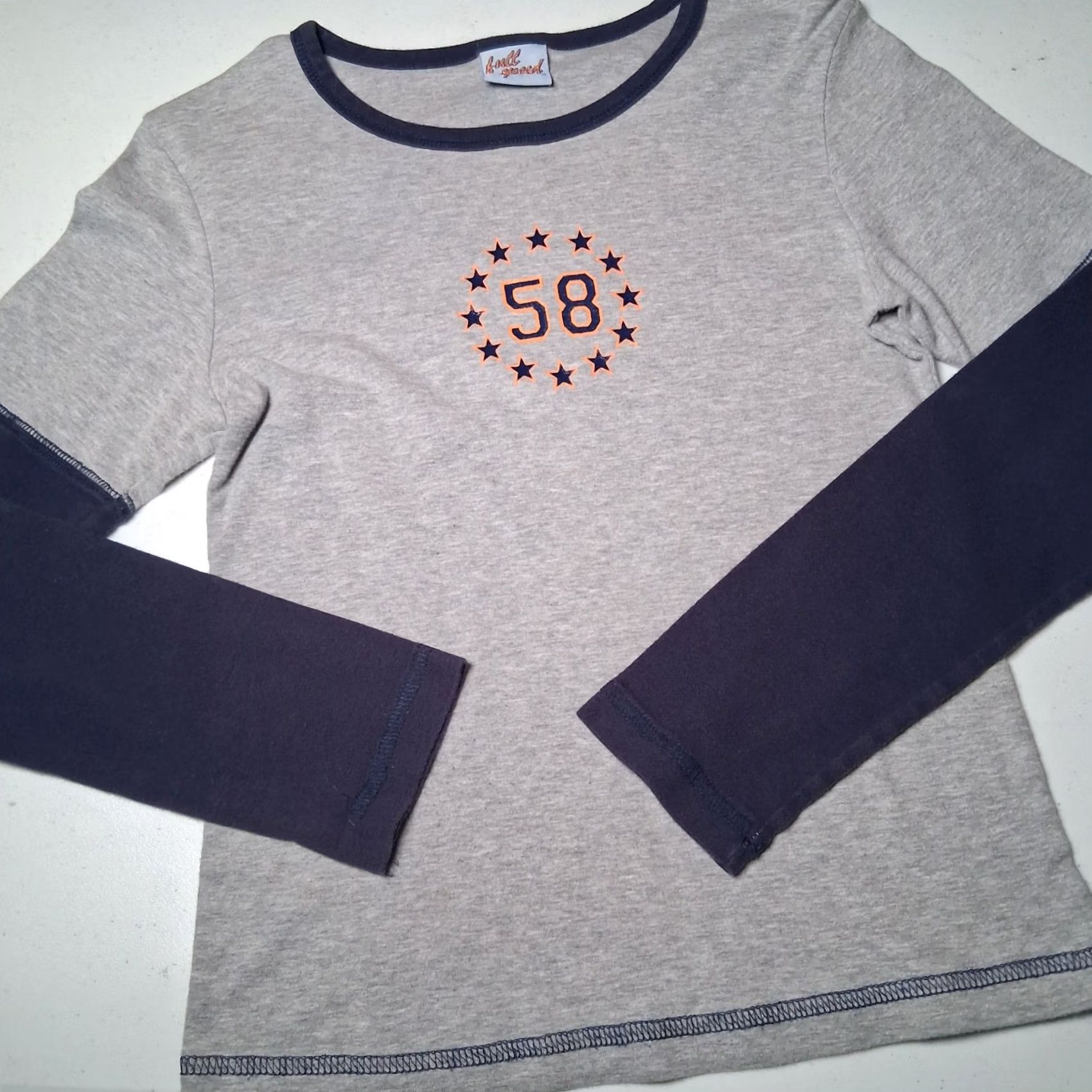 Speedo Vintage Full Speed Shirt Juniors Small Gray Y2K Long Sleeve Sporty Athletic Stars #58 Women Size S / US 4 / IT 40 - 2 Thumbnail