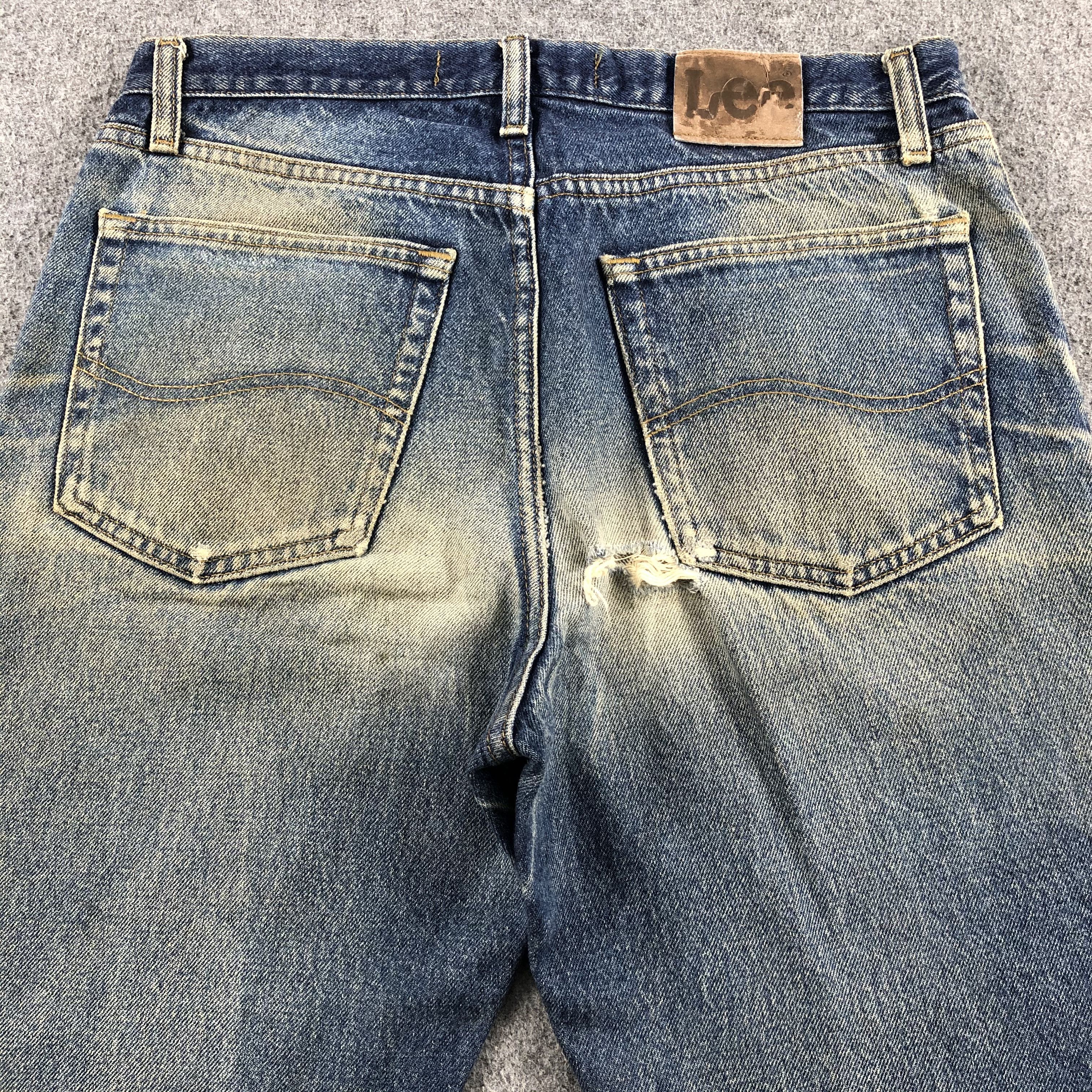 Lee Vintage Blue Wash Ripped Lee Jeans-J1664 Size US 33 - 4 Thumbnail