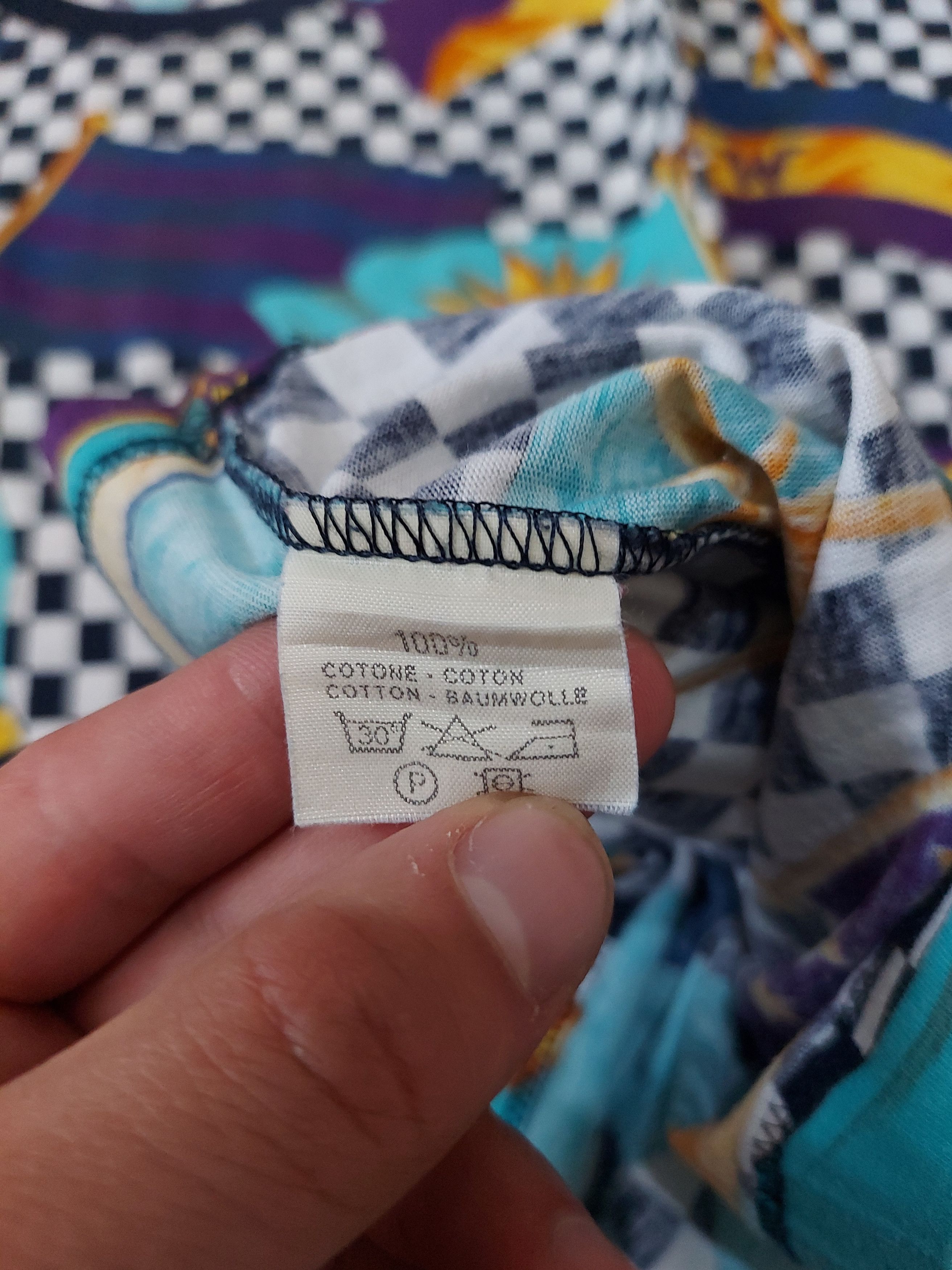 Versace Gianni Versace V2 90s Checker Flag Print T-Shirt (size 48) Size US M / EU 48-50 / 2 - 4 Thumbnail