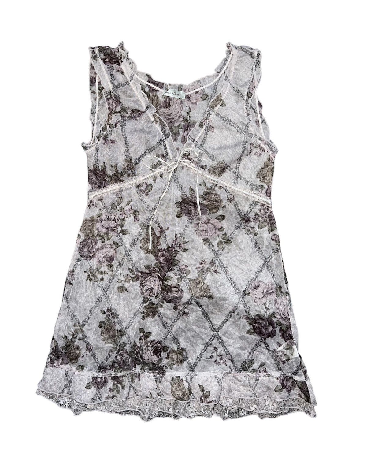 Japanese Brand Rosa Cheri floral mesh tank top 🌸🌺 Size M / US 6-8 / IT 42-44 - 3 Thumbnail