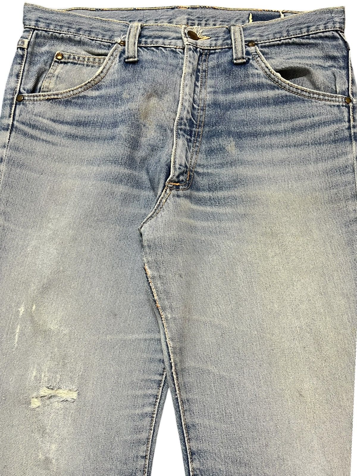 Sandro × Wrangler Vintage Wrangler Flare Faded Distressed Denim Size US 32 / EU 48 - 2 Thumbnail