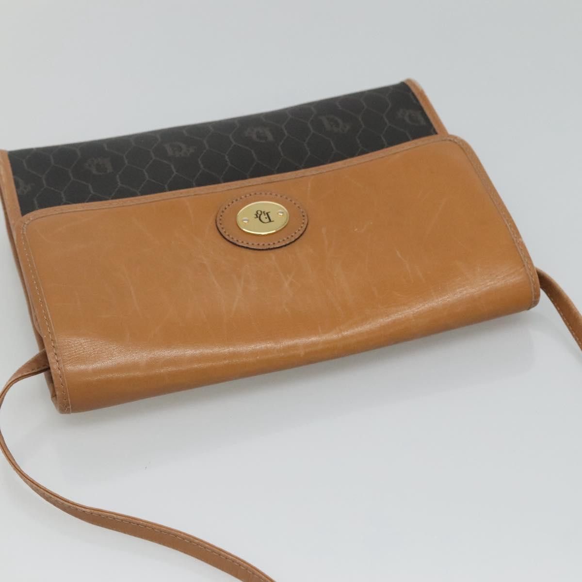 Dior DIOR Honeycomb Canvas Shoulder Bag Pvc Black Gold Size ONE SIZE - 6 Thumbnail