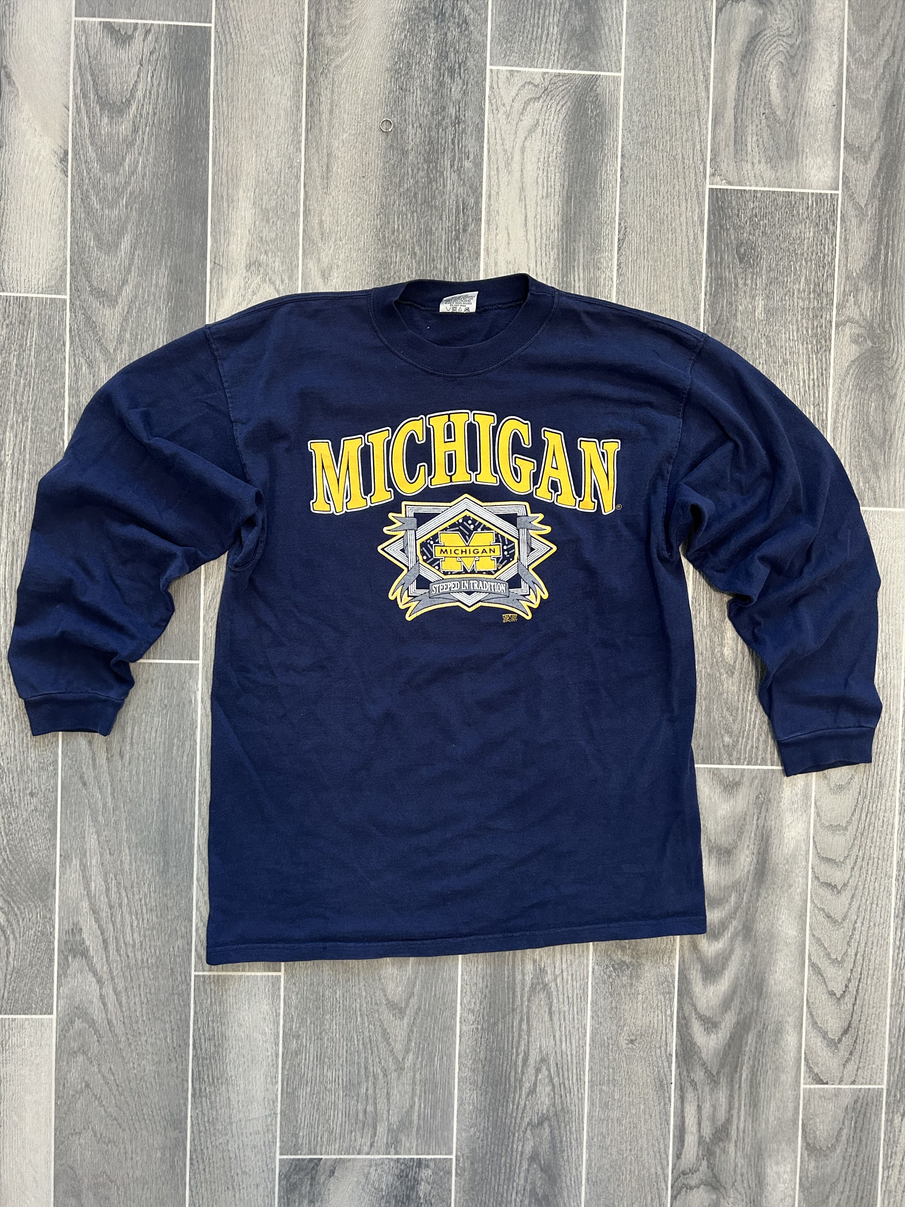 NCAA Vintage Michigan Wolverines Long Sleeve T-Shirt Size US L / EU 52-54 / 3 - 1 Thumbnail