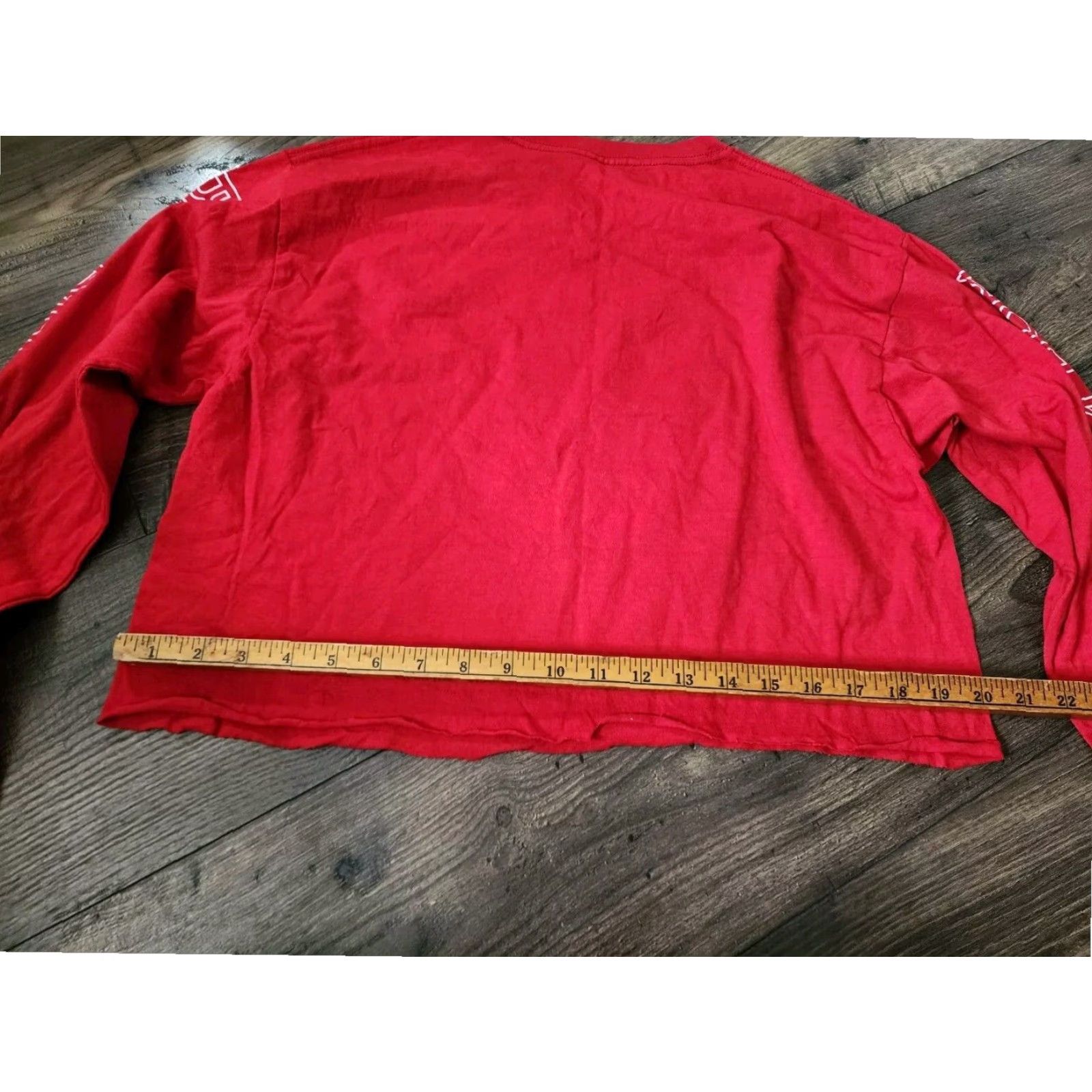 Vintage Selena Quintanilla BIDI BIDI BOM BOM Graphic Tee, Red, Women's Large, Long Sleeve Cropped T Shirt Size L / US 10 / IT 46 - 3 Thumbnail