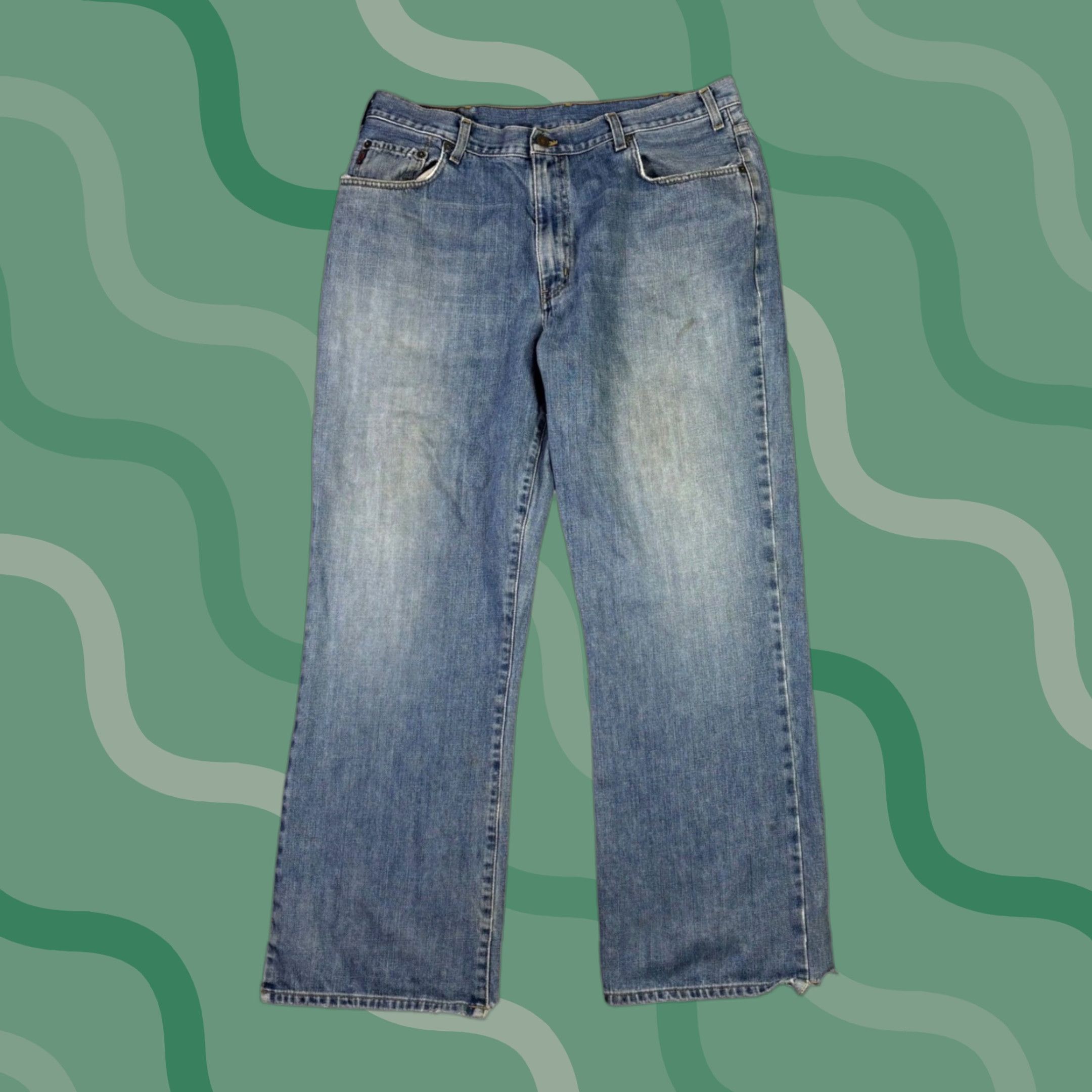 Abercrombie & Fitch Abercrombie Fitch Jeans Men 34x31 1892 Premium Denim Distressed Relaxed Fit Size US 34 / EU 50 - 1 Thumbnail