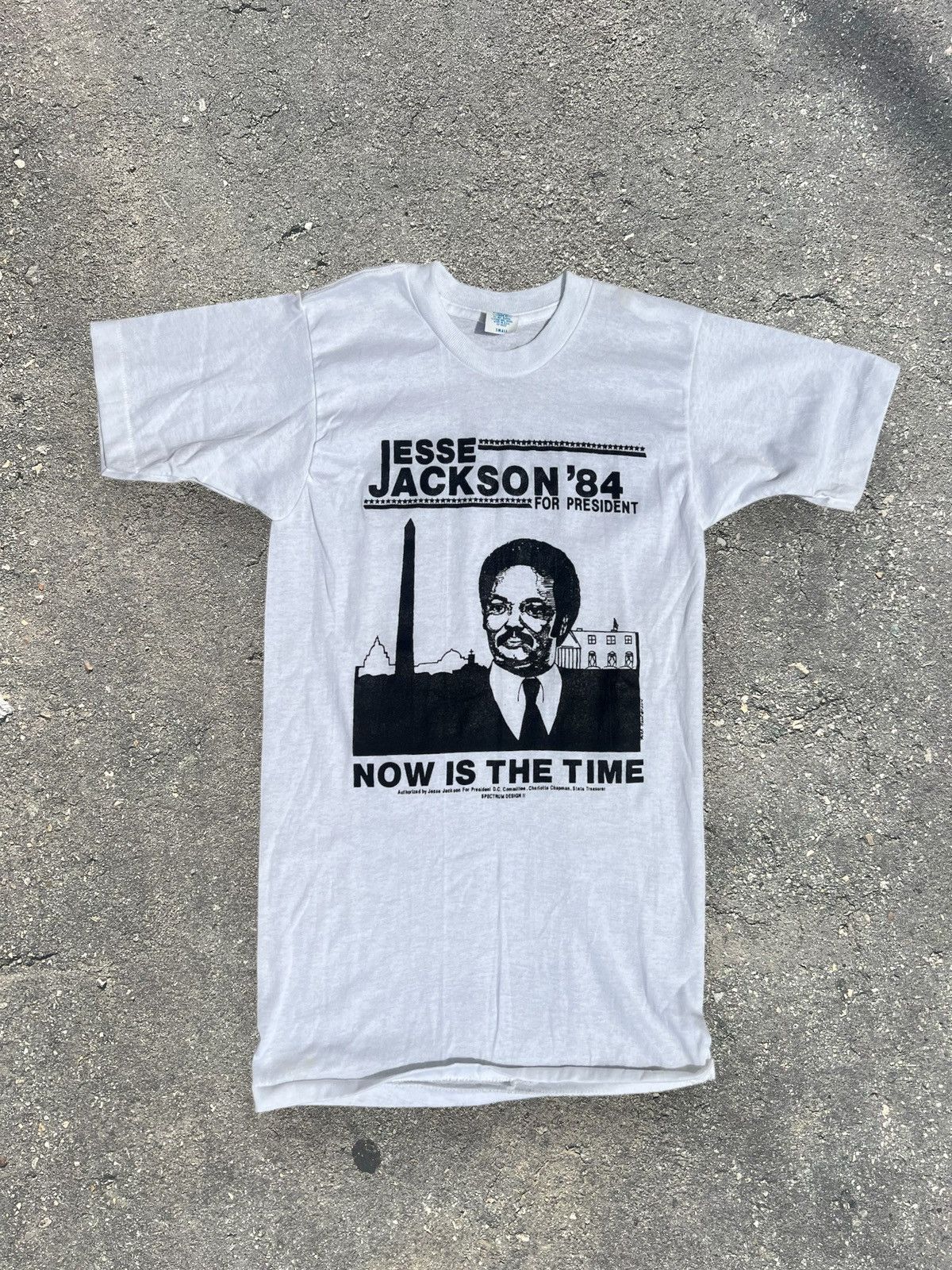Vintage 1984 True Vintage Jesse Jackson Single Stitch T Shirt Size US S / EU 44-46 / 1 - 1 Thumbnail