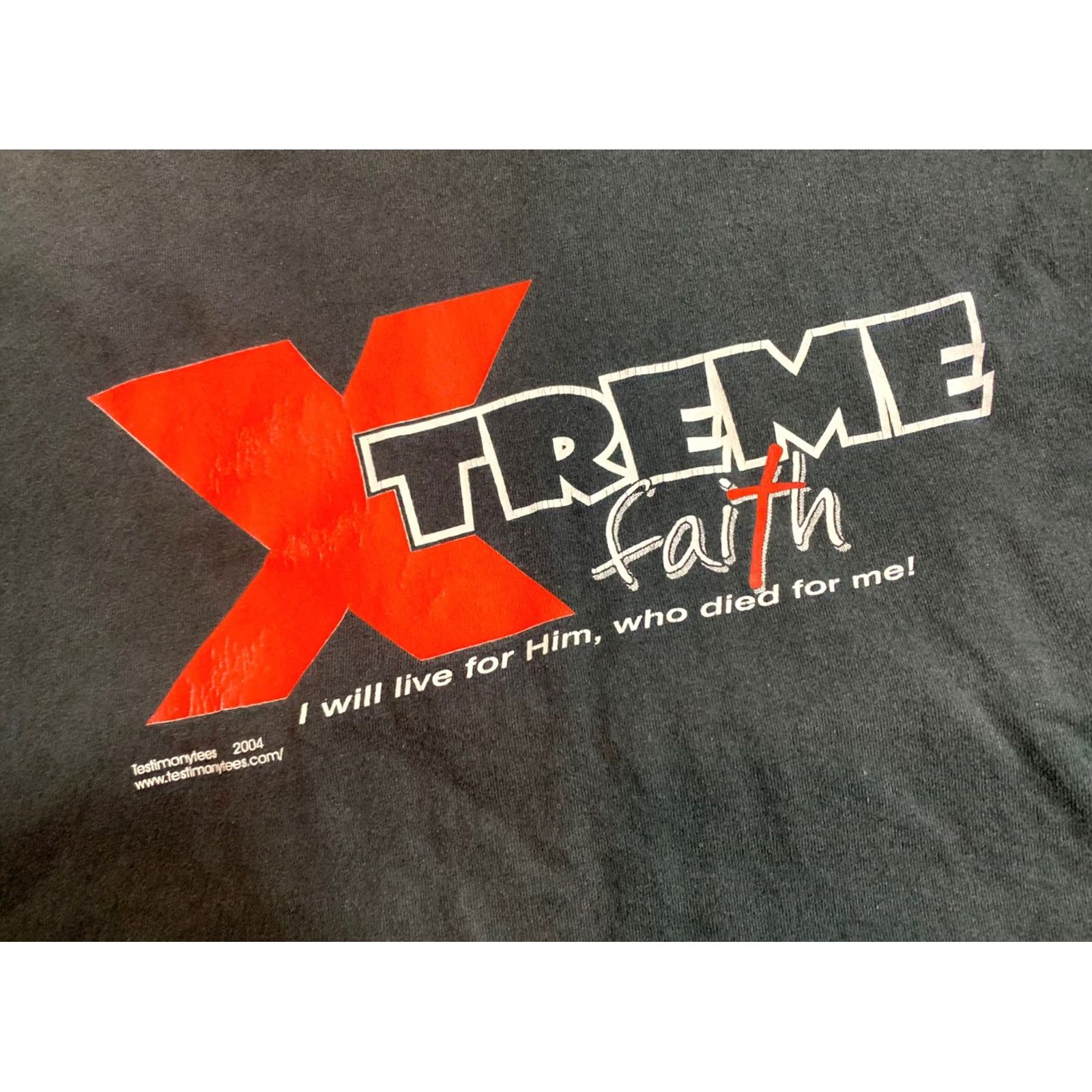 Vintage VINTAGE Testimony Tees Xtreme Faith Jesus T Shirt Black Mens XL Size US XL / EU 56 / 4 - 2 Thumbnail