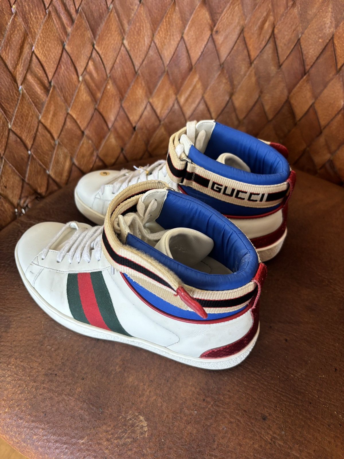 Gucci Gucci ace strap high top sneaker Size US 6 / IT 36 - 4 Thumbnail
