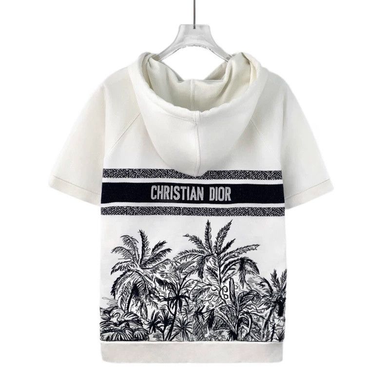 Dior Dior White jungle print cotton hooded drawstring short-sle Size M / US 6-8 / IT 42-44 - 2 Thumbnail