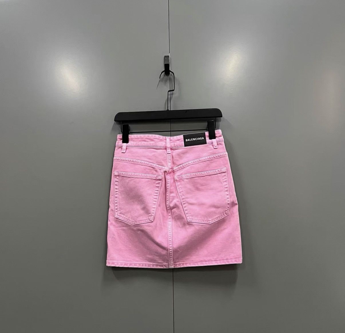 Balenciaga Balenciaga Pink Mini A-line Denim Skirt J41 Size 24" / US 00 / IT 34 - 2 Thumbnail