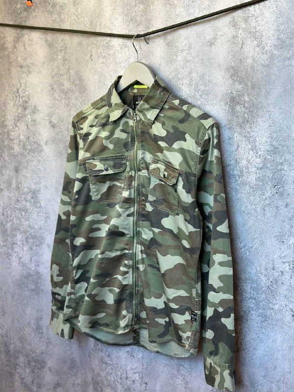 Replay Replay Camouflage Overshirt Full Zip Jacket Shirt US Army Size US L / EU 52-54 / 3 - 1 Thumbnail