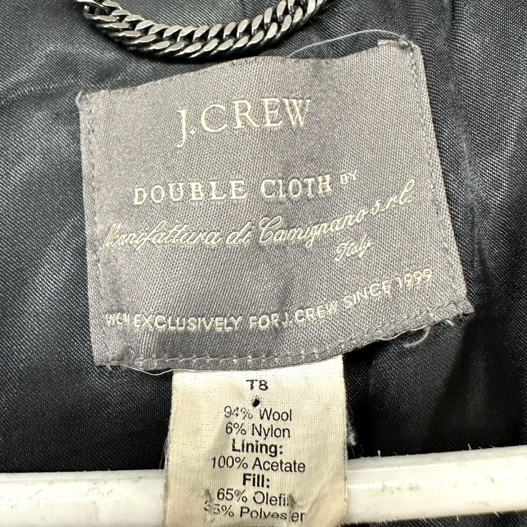 J.Crew J.CREW Coat Long Wool Black Trench Wool Blend Lined Button 8 Women Overcoat 90s Paris Vintage No Size M / US 6-8 / IT 42-44 - 7 Thumbnail