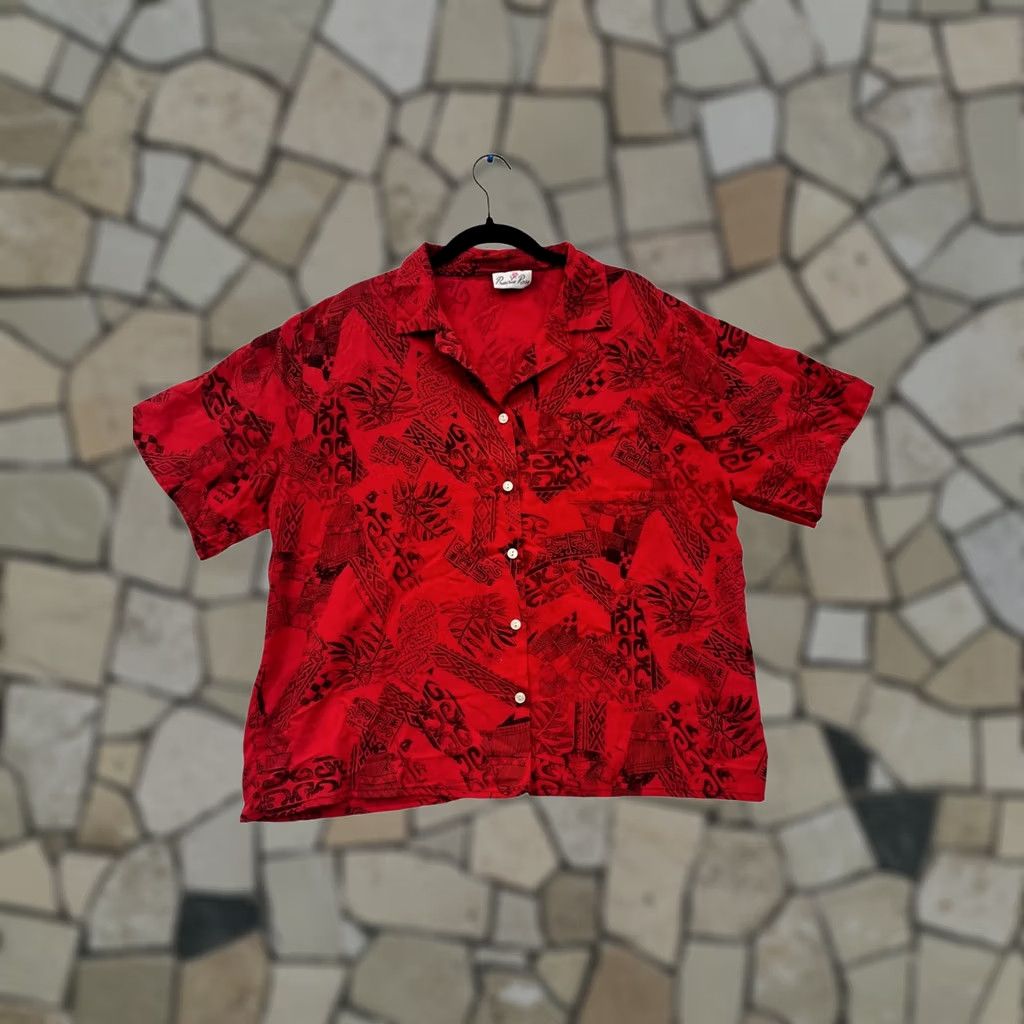 Vintage Vintage Prairie Rose Red Hawaiian Button-Up Shirt #2914 - Womens Small Size US S / EU 44-46 / 1 - 1 Thumbnail