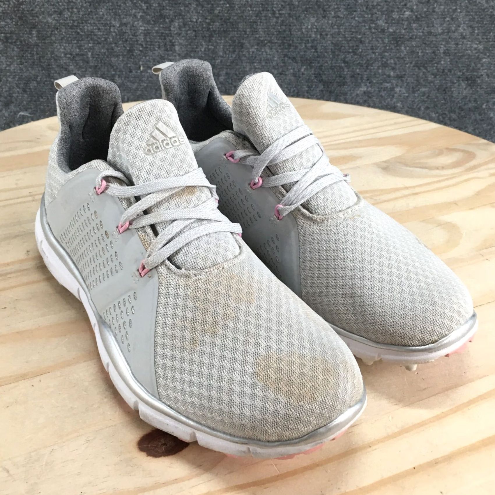 Adidas Adidas Sneaker Womens 8 Gray Climacool Cage Athletic Golf Laced Up Casual G26627 Size US 8 / IT 38 - 3 Thumbnail