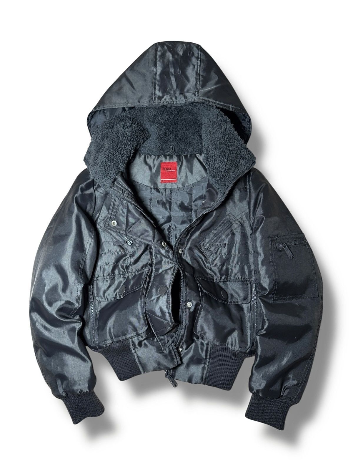Alyx Vintage Y2k Archive Bomber Jacket Faux Fur Hood Alyx Style Size US S / EU 44-46 / 1 - 2 Thumbnail